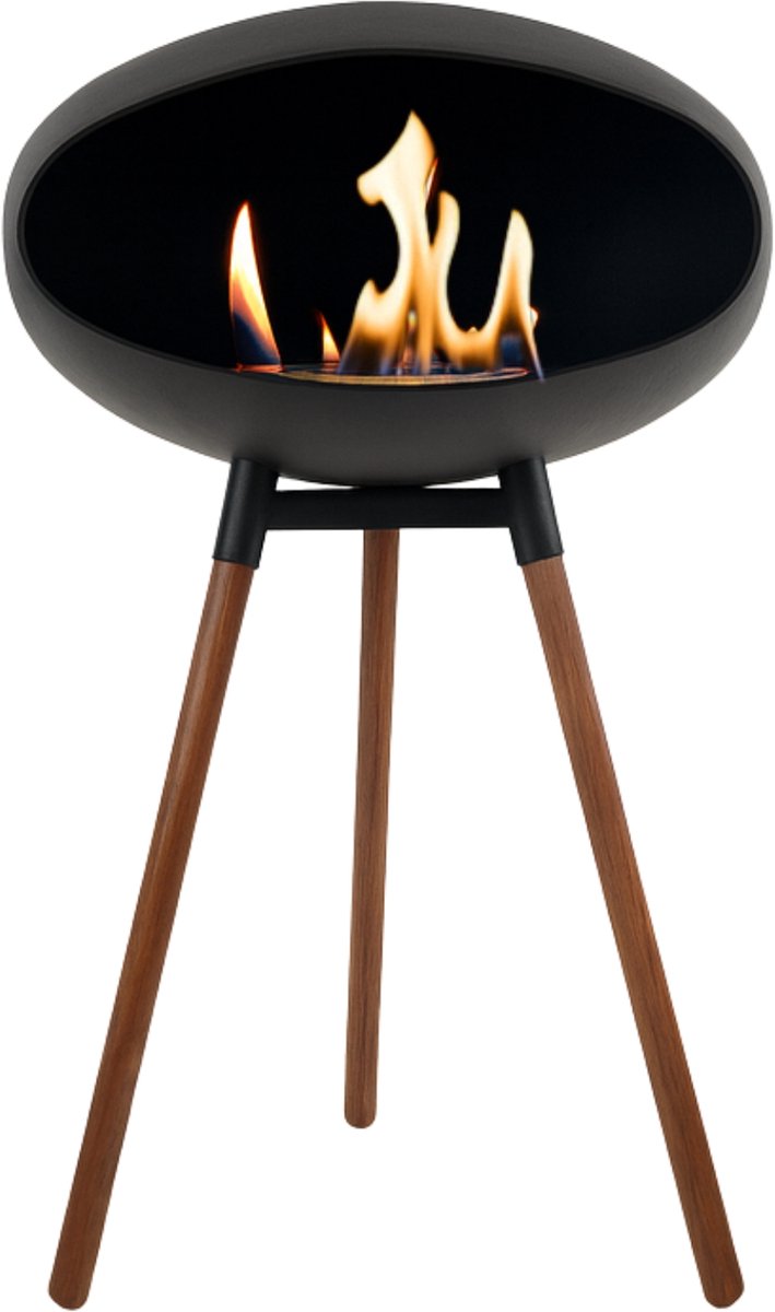 Vrijstaande Bio Ethanol Haard Walnoot Hout Skår 3
