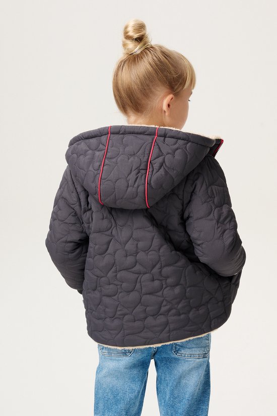 Noppies Kids Girls Jacket Nisko omkeerbaar, Gesmeed Iron - P633, 110