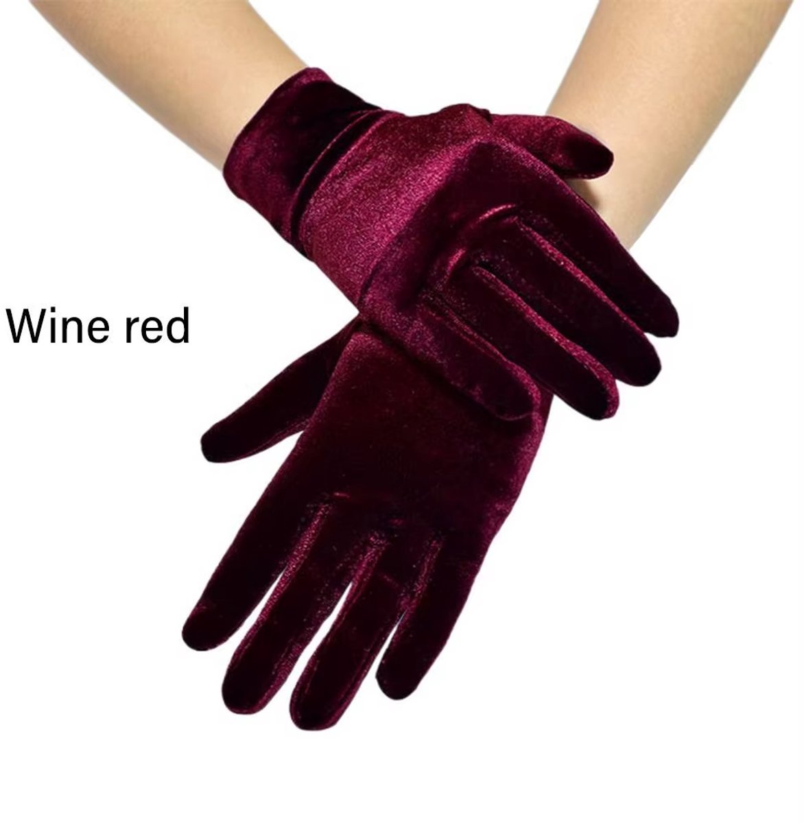 Korte Fluwelen Opera Handschoenen voor Vrouwen – Rekbare Polo Lange Handschoenen voor Feest, Thee Party, Halloween, Bruiloft, Gala & Kostuum – Elegante Flapper Handschoenen