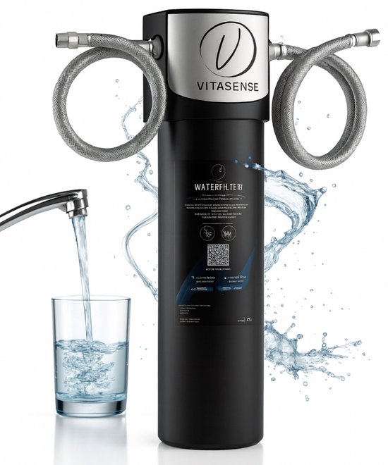 Aquagear Waterfilter voor watervervangers - lood, chloor, PFAS, microplastics, VOCs-filter - filtermedia gemaakt in de VS