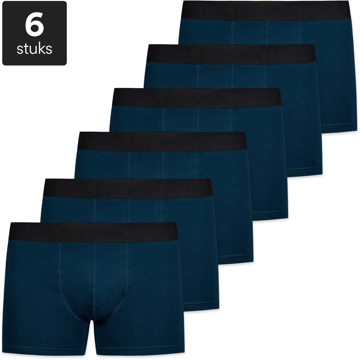 SNOCKS Boxershorts Heren, 6 stuks, Biologisch Katoen, Clean Zonder Logo