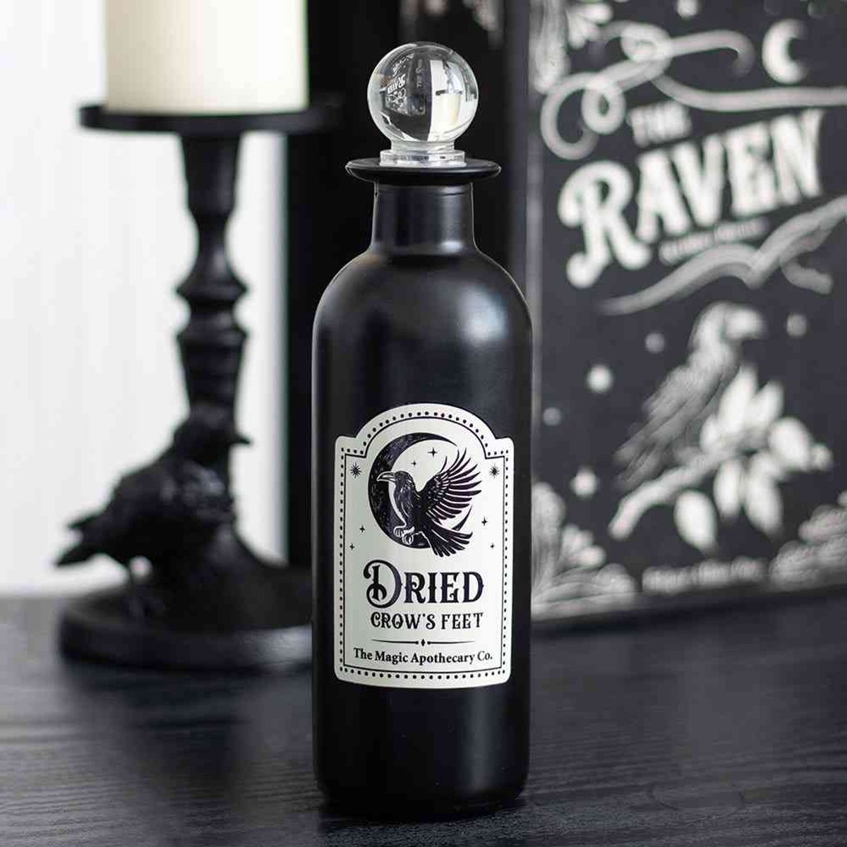 Something Different - Dried Crow's Feet Decorative Potion fles - Zwart