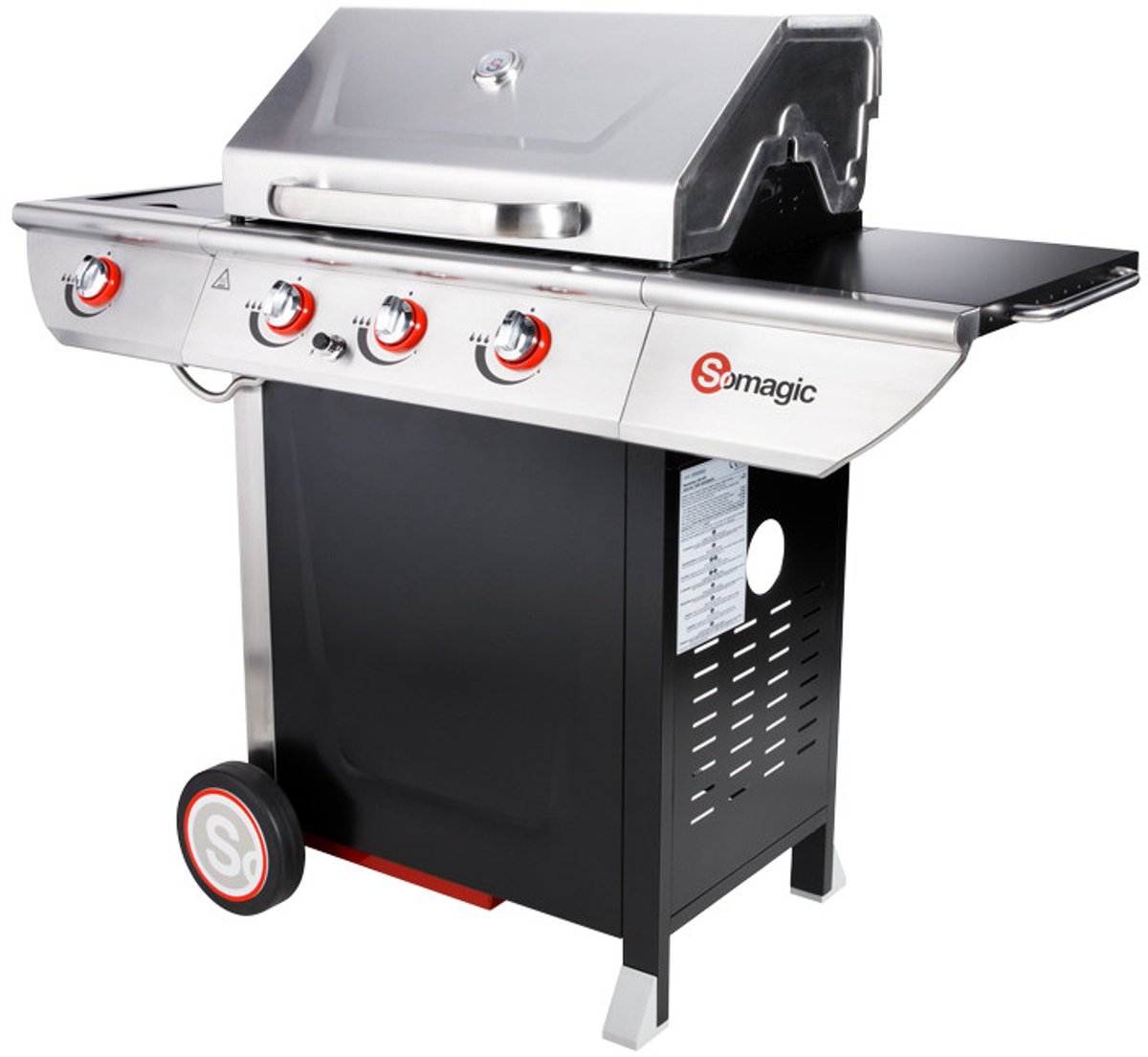 MANHATTAN 350GPI Gas Barbecue - 3 branders 10.5kW + warmhoudlade