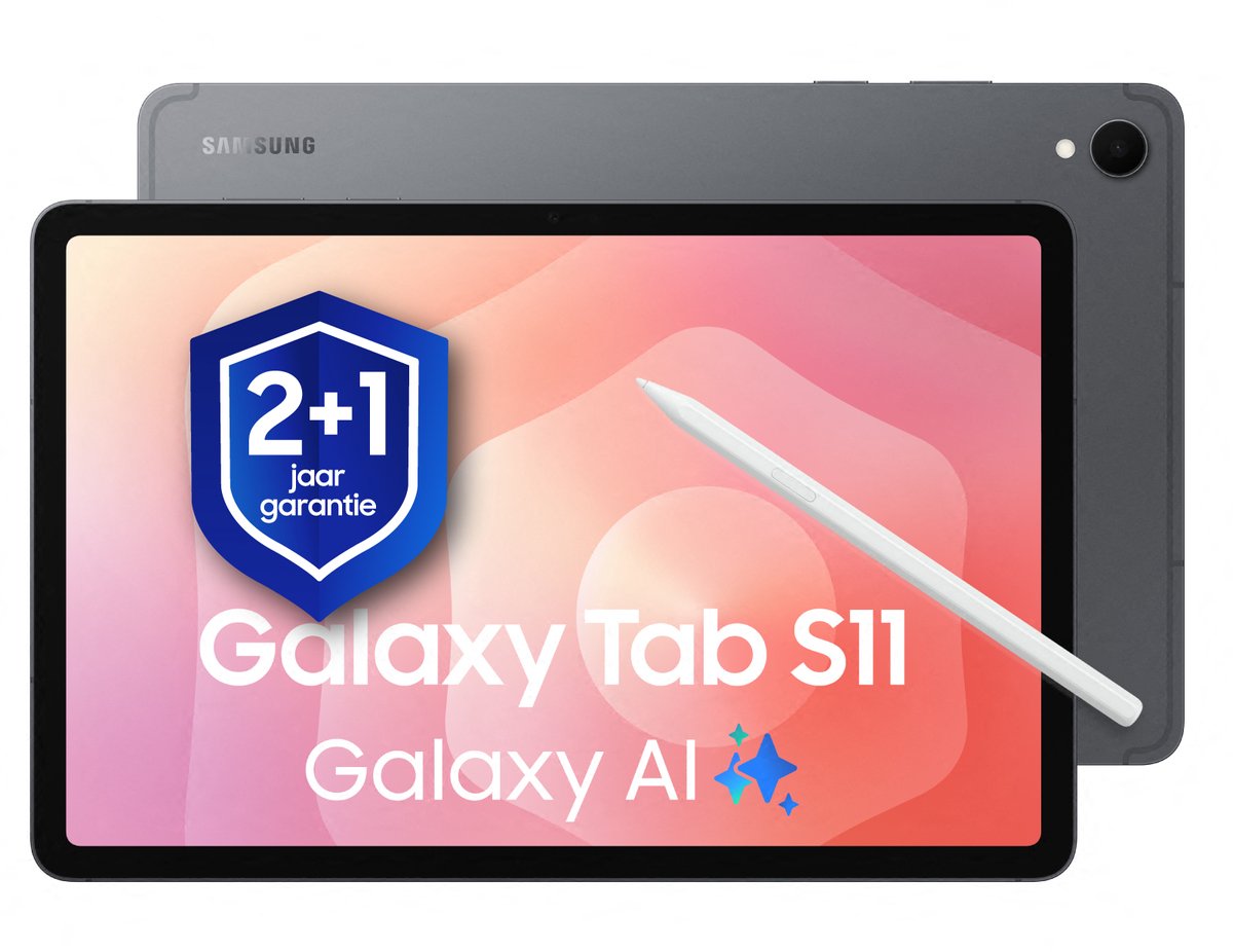 Samsung Galaxy Tab S11 - 256GB - Gray + 1 jaar extra garantie