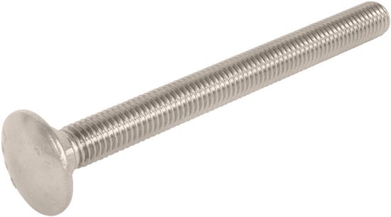 100 zeskantmoeren M4, DIN934, RVS304 (A2
