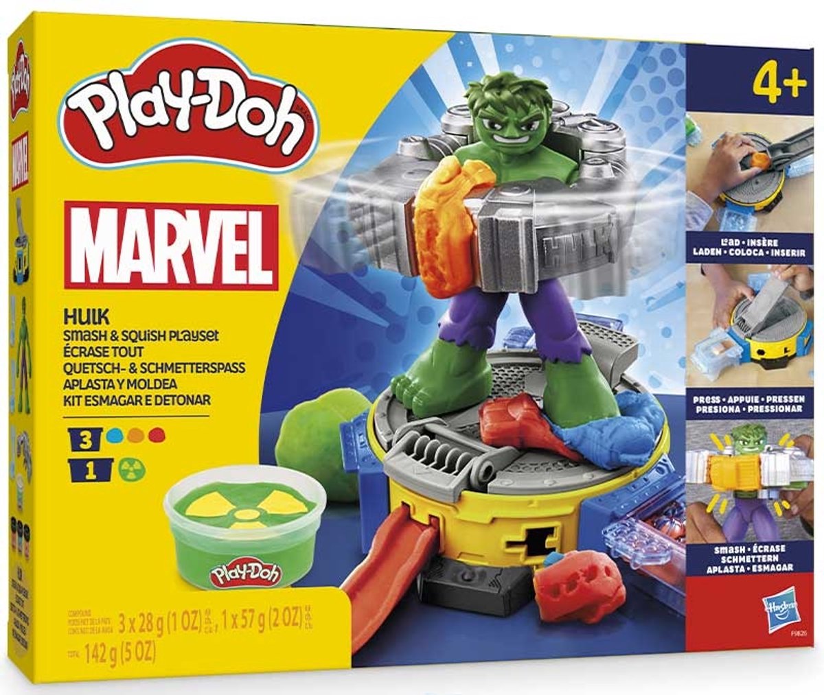 Play-Doh Marvel Hulk Pletpret Speelset - Boetseerklei - Inclusief Hulk figuur — afbeelding 14