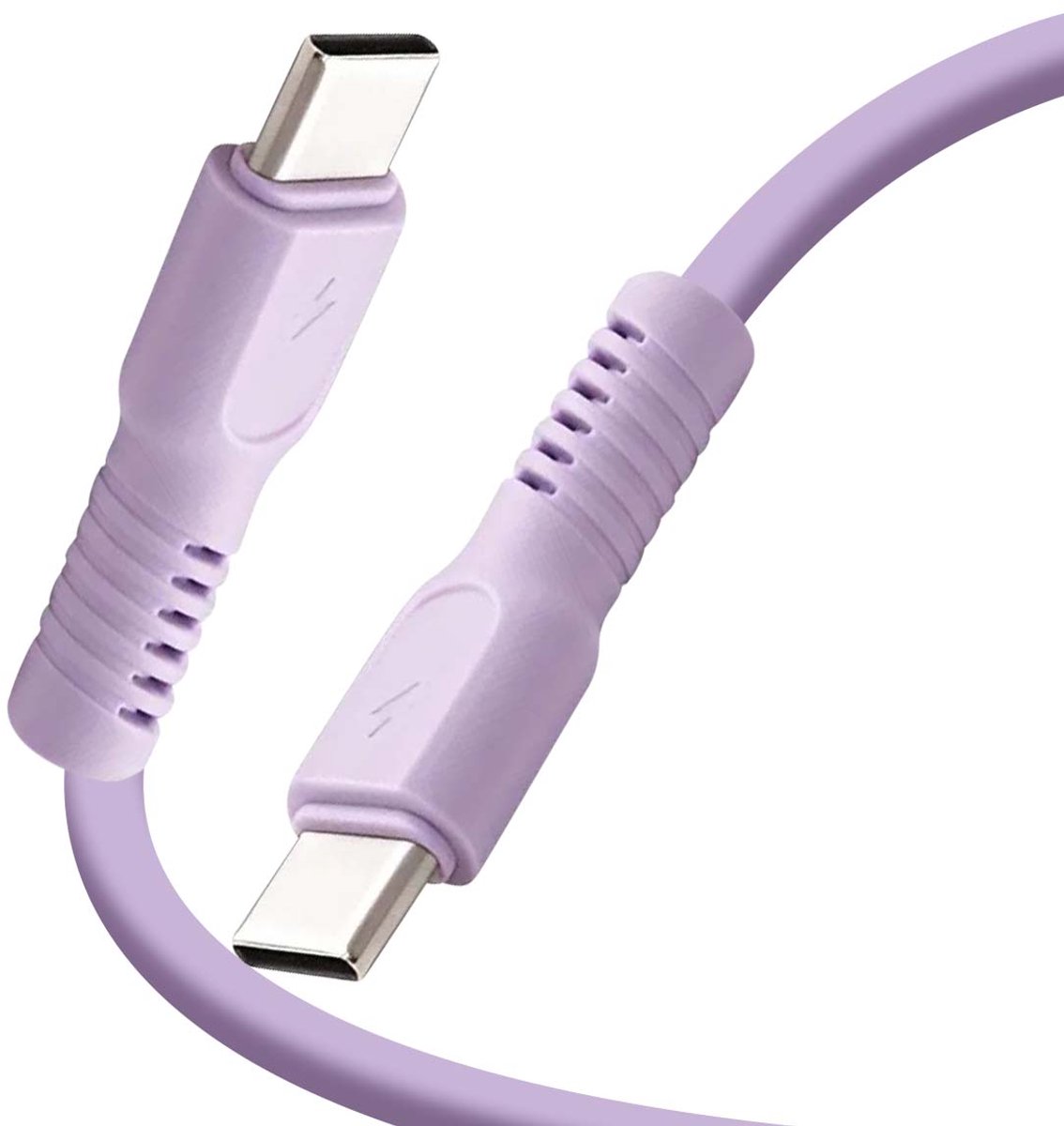 Forever, Oplaadkabel 3A en Sync USB-C naar USB-C 60W 1,8m, Paars