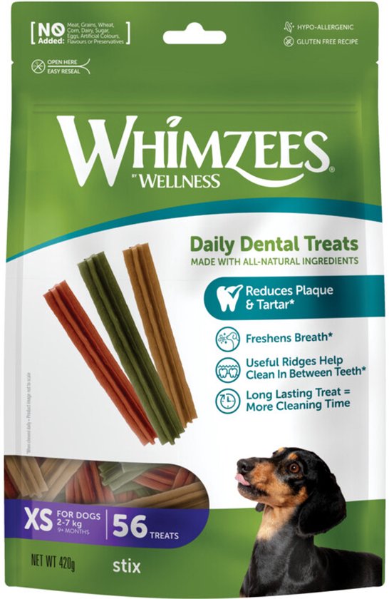 Whimzees Stix XS Voordeelverpakking - 56 stuks