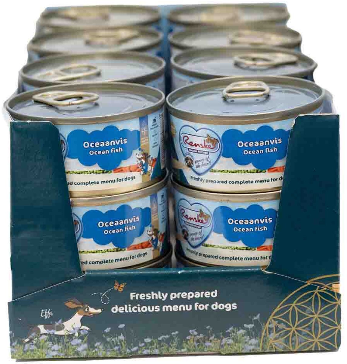 Renske oceaanvis hypo allergeen nat hondenvoer (blik 95 gr) 1 tray (24 x 95 g)
