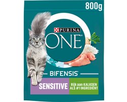Purina One Sensitive - Kalkoen/Rijst - Kattenvoer - 800 g