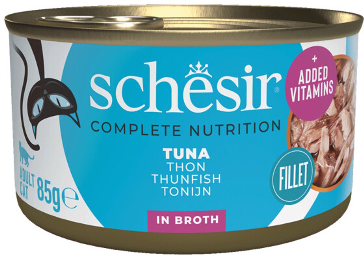 Schesir Complete & Balanced Kattenvoer Tonijn in Boullion - 12 x 85 gr - Voordeelverpakking