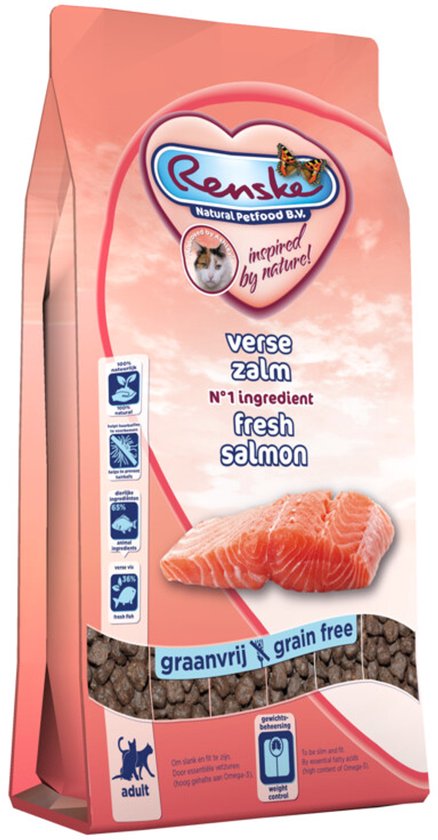 Renske Super Premium Adult Kattenvoer Zalm - 2 x 6 kg - Voordeelverpakking