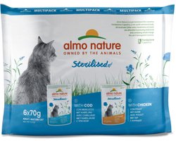 Almo Nature Holistic Cat Pouch Sterilised Rund & Kip - 6 x 70 gr