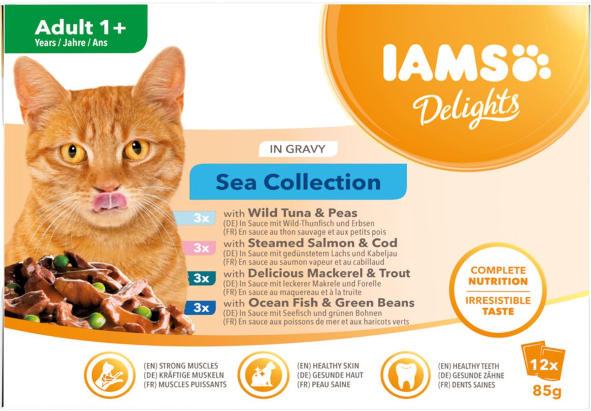 IAMS IAMS Delights Sea Collection - 2 x 12 x 85 gr - Voordeelverpakking