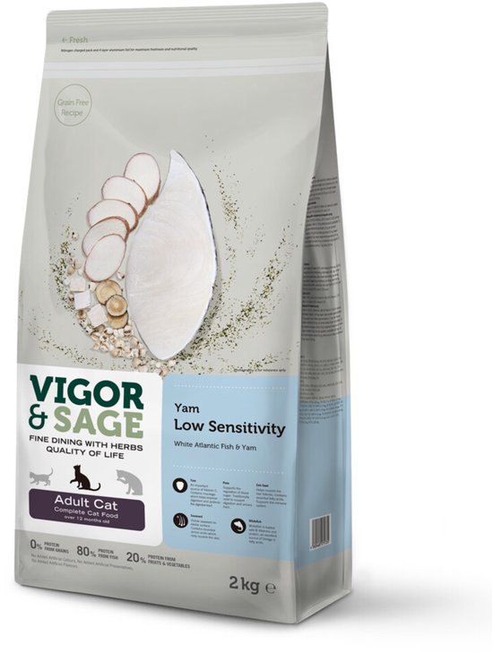 Vigor & Sage Kat Adult Low Sensitivity Yam - 2 kg