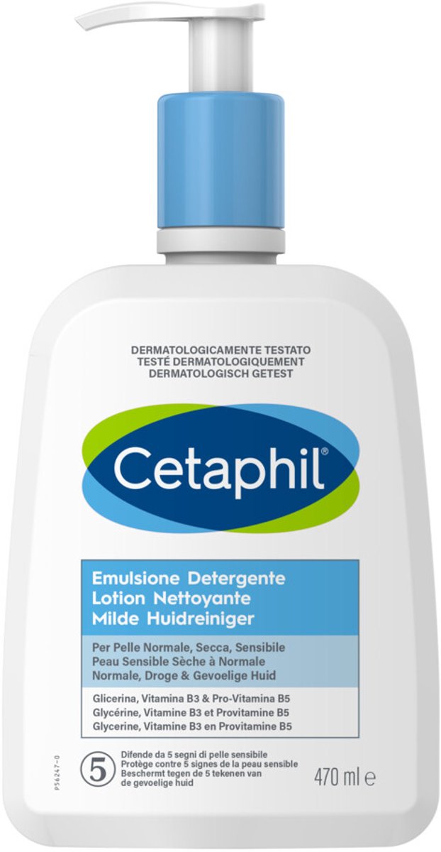 Cetaphil Milde Huidreiniger Zeepvrij - 4 x 470 ml - Voordeelpakket