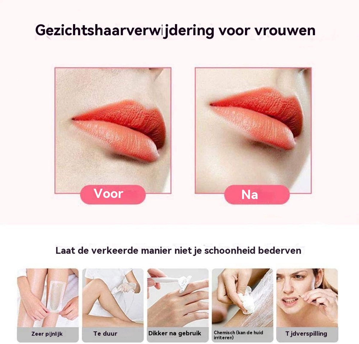 Mini gezichts-epilator - oplaadbaar - wit thumbnail 3