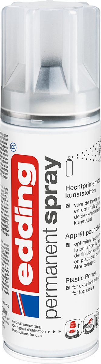 edding 5200 spuitverf in spuitbus kunststof-primer - 1 stuk - 200 ml verf - 0,5 t/m 1 m2 oppervlak - gronden ter voorbereiding van lakbare kunststof oppervlakken – foto 2