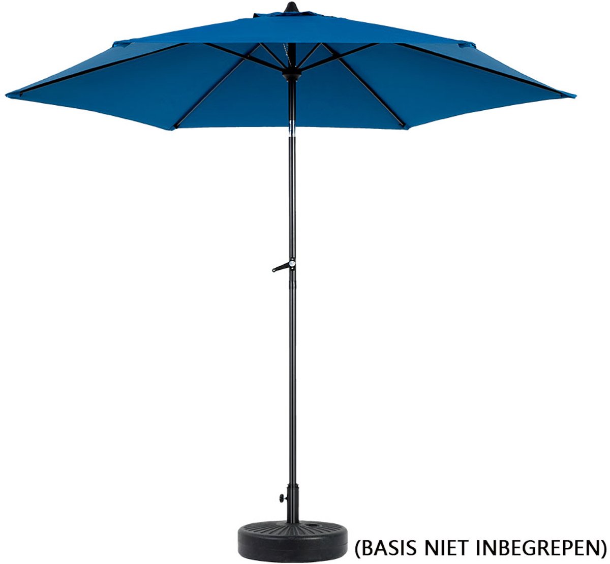 1x Hangende Parasol - Dubbelzijdig 264,00cm UV-bestendig - opvouwbare parasol met aluminium frame - 4-6 Personen - voor Tuin & Terras - Blauw(Geen basis)