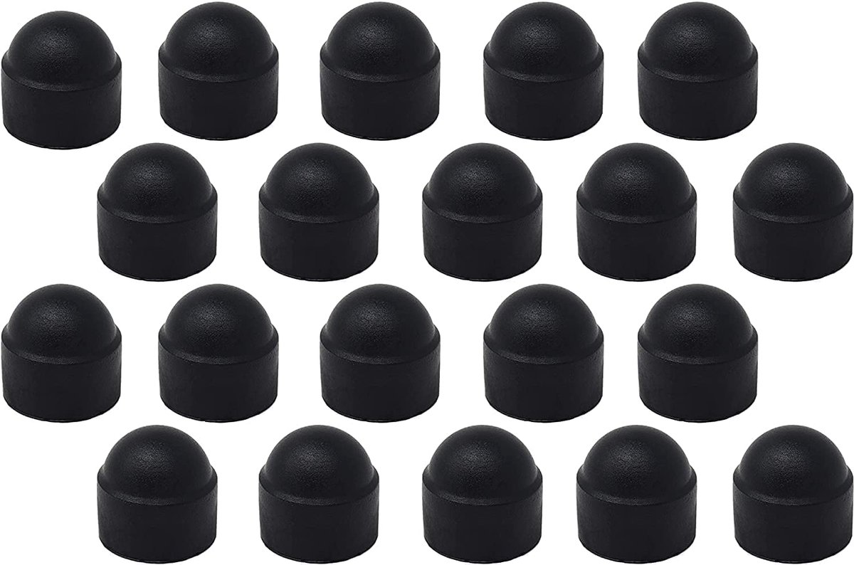 20 x Ronde Zeskant Beschermkappen M12 x SW19 mm - Polyethyleen - Hoogwaardig