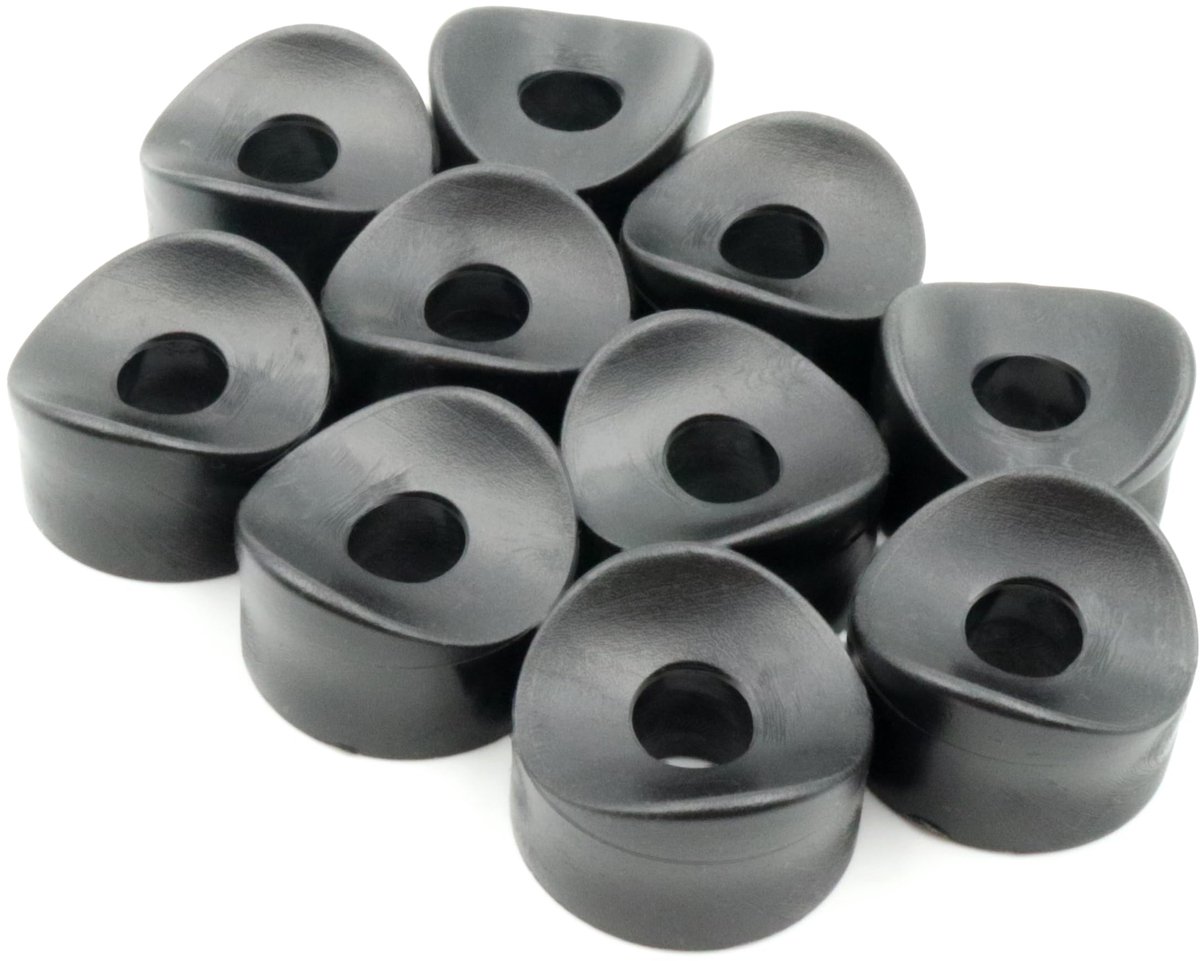 10 x Zadelafstandstukken - Sluitringen - L 10 mm x Ã˜ 25/8,2 mm - M8 - HD-polyethyleen