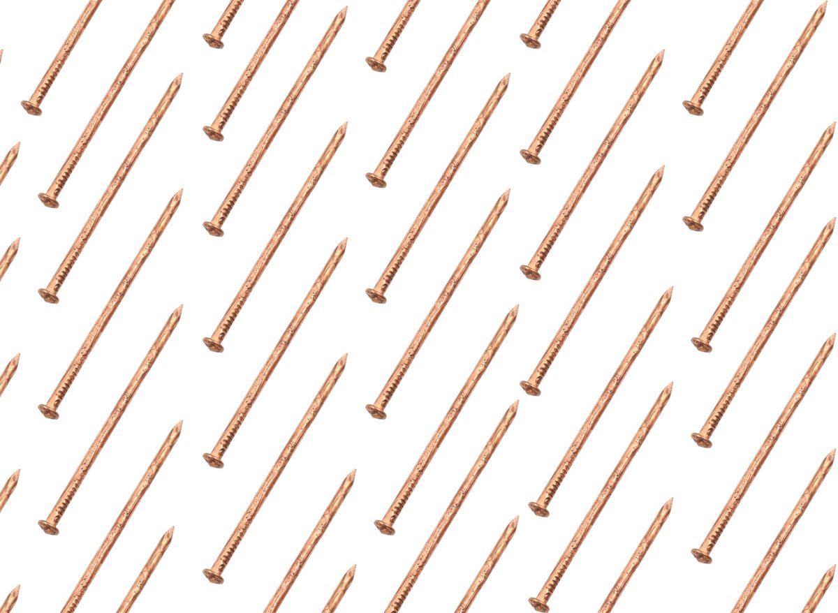 50 x Ijzeren Spijkers 2,0 x 32 mm - Kegelkop - Verkoperde Afwerking