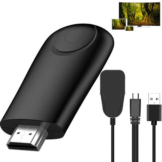 HDMI Dongle - 4K-Beeldschermadapter - Draadloze HDMI-dongle - Dongel voor TV - Draadloze HDMI-adapter - mediastreaming sticks - Draadloze HDMI-dongle - Wifi-display dongle -HDMI Streamer-Geschikt Voor Android/iOS/Windows/PC naar tv/monitor/projector