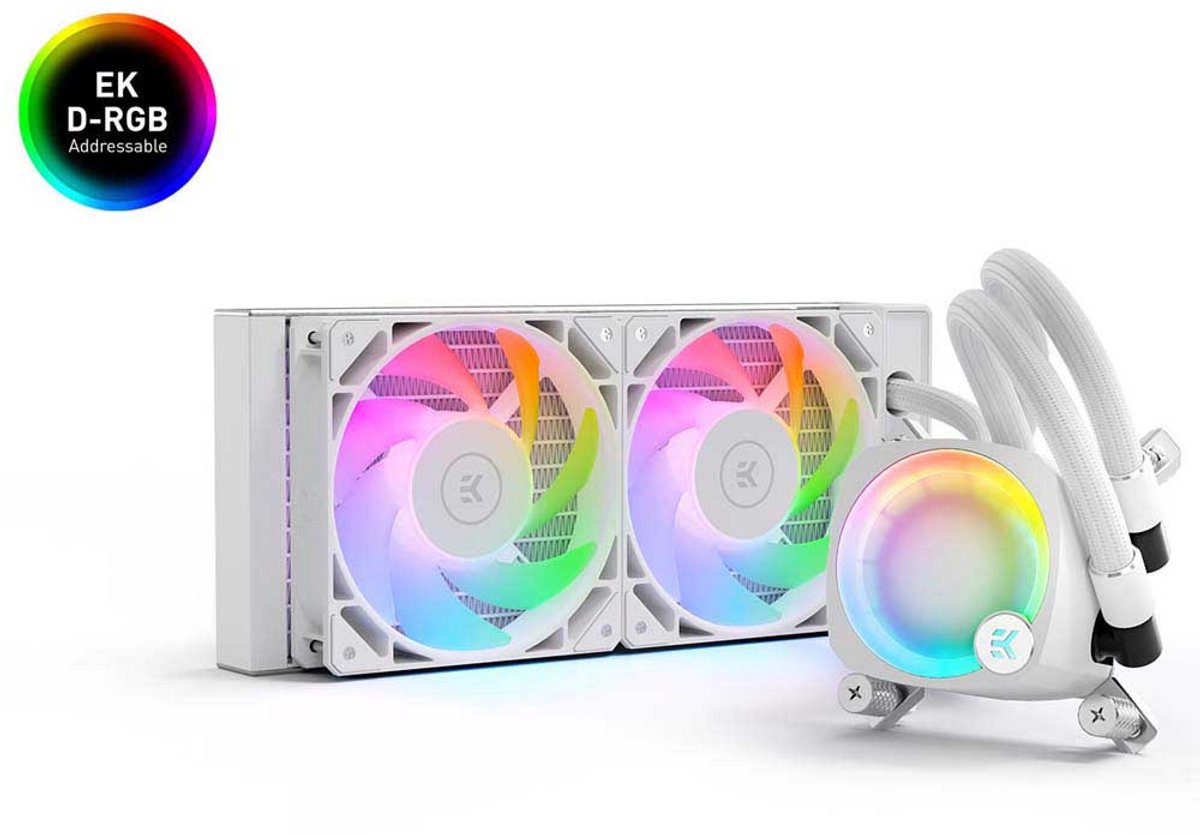 Ekwb Ek-Nucleus Aio Cr240 Lux D-Rgb White - Vloeistof-Koelsysteem - Afmeting koeler - afbeelding 7