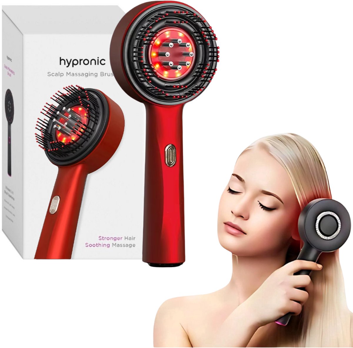 Scalp Massager Premium - Rood (EAN: 8721082036702)