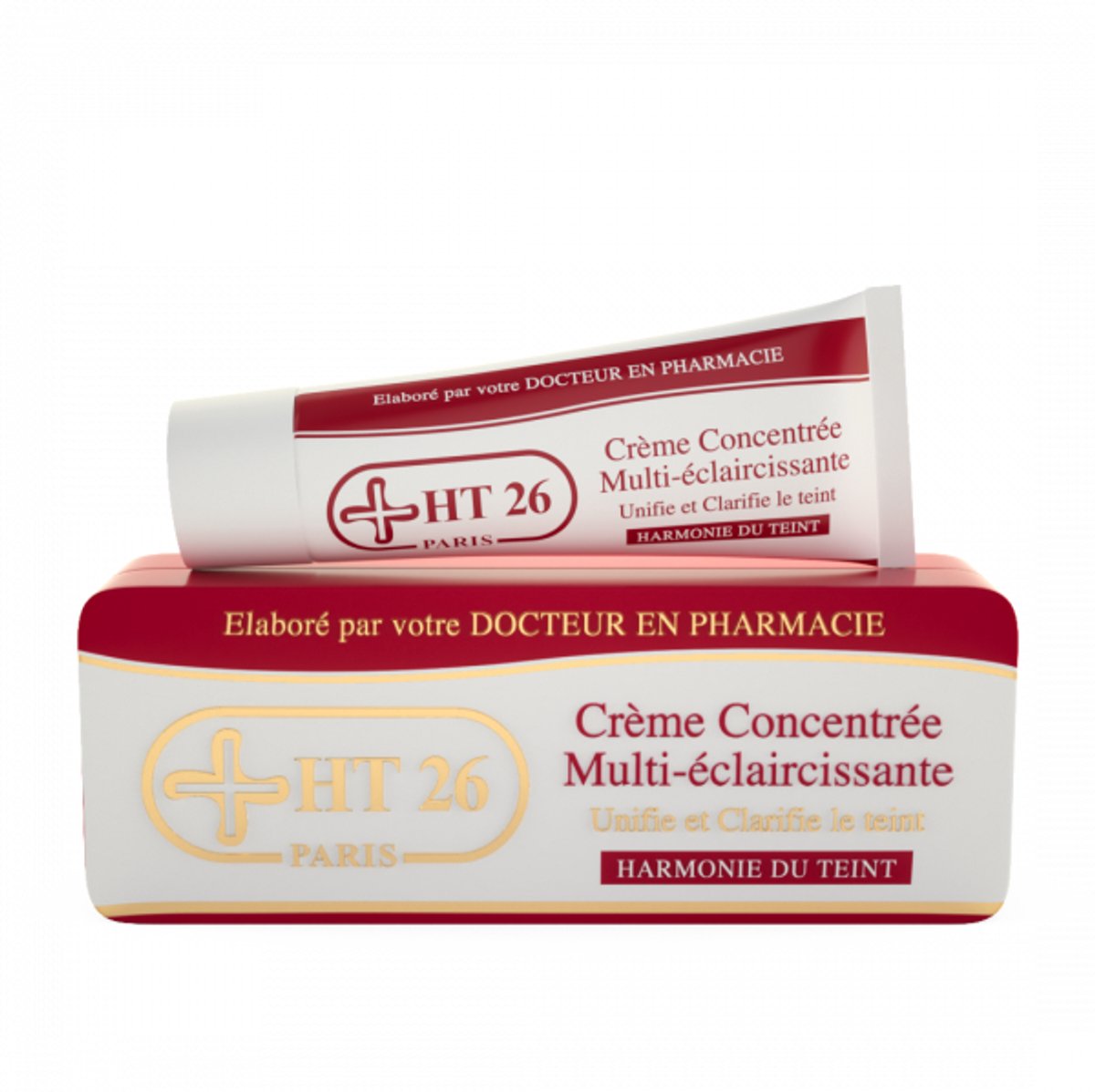 HT26 – 50 ml Multi-Éclaircissante Gezichtscrème – Anti-Pigment & Verhelderend – Tegen Puistjes & Donkere Vlekken – Voor Donkere & Gemengde Huid – Met Zoethout & Beredruif