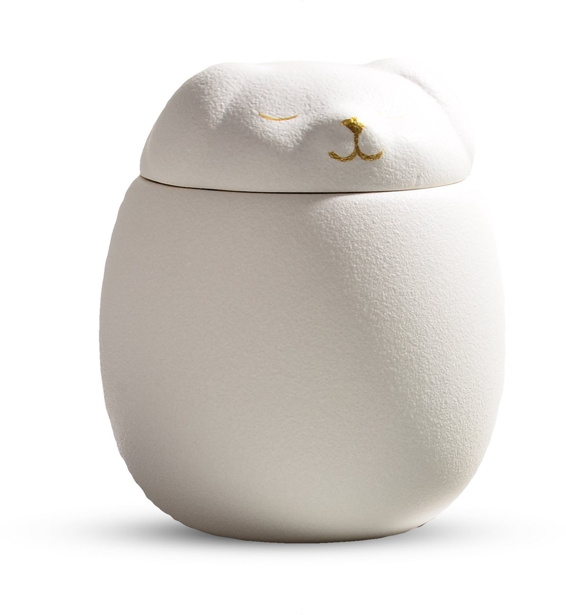 Begrafenis Urn - 180 ML - Urn - Mini Crematie Urn - As Urn - Voor Huisdieren, Honden, Katten of Menselijk As - Crematie As - Mini Urn - Cute Bear White