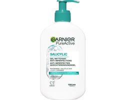 Garnier PureActive Salicylic Anti-Imperfecties Gezichtsreinigingsgel – met Niaciamide, Salicylzuur, Klei & Ceramide – Verwijdert onzuiverheden & Beschermt de huidbarrière - 250ml