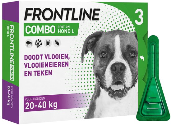 Frontline Combo Spot On 3 Large Hond Large - Anti vlooien en tekenmiddel - 3 pip