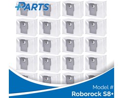 Roborock S8+ Stofzakken (20 Stuks, Plus.Parts® alternatief voor 8.02.0132)