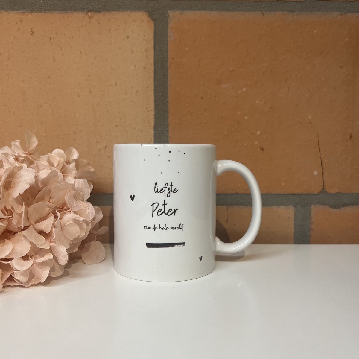 Mok liefste PETER | allerliefste PETER van de wereld | liefste peter | peter vragen | peter worden | peetoom vragen | peetoom worden | cadeau | geschenkdoos | giftbox