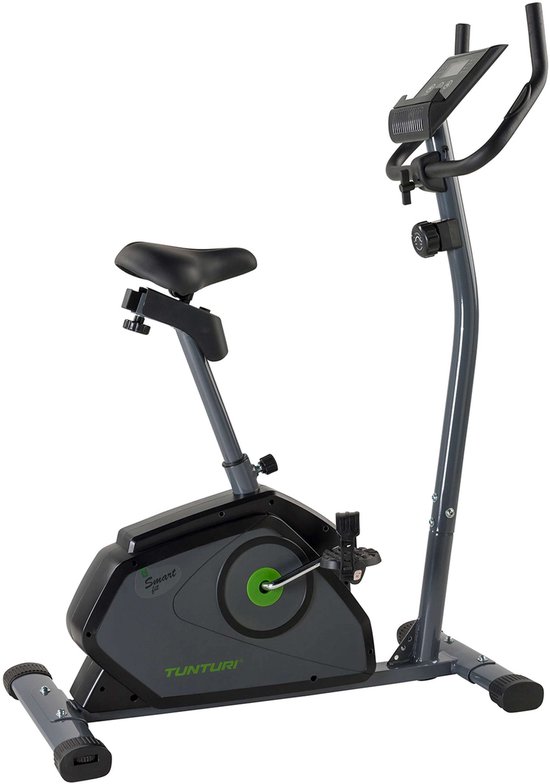 Foto: Tunturi cardio fit b40 hometrainer 8 weerstandsniveaus voorzien van tablethouder en transportwielen fitnessfiets met lage instap