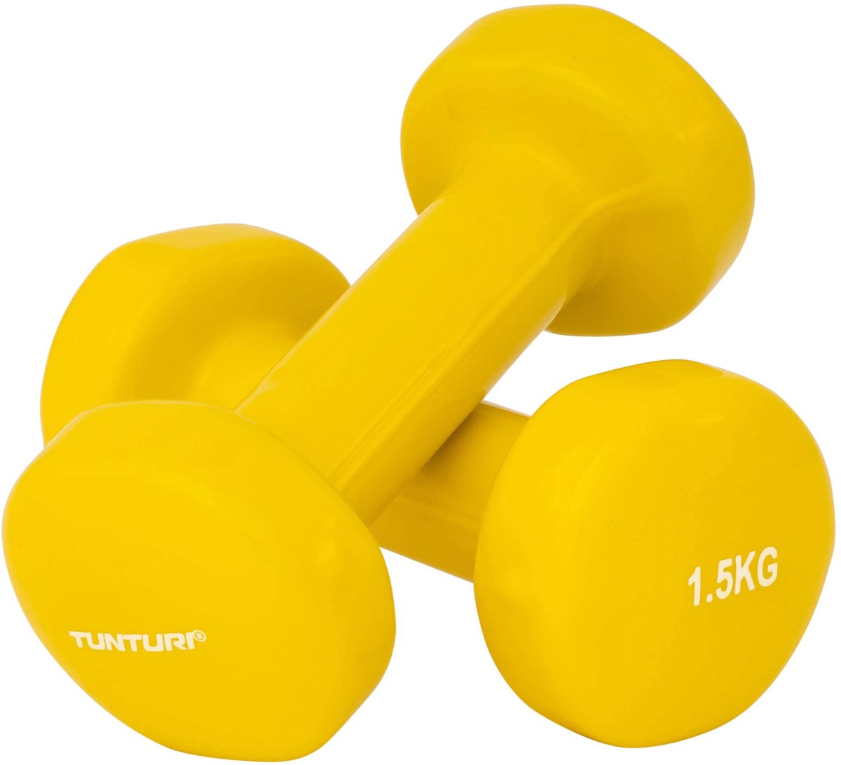 Tunturi Vinyl Dumbbells 2x 1,5 kg Yellow