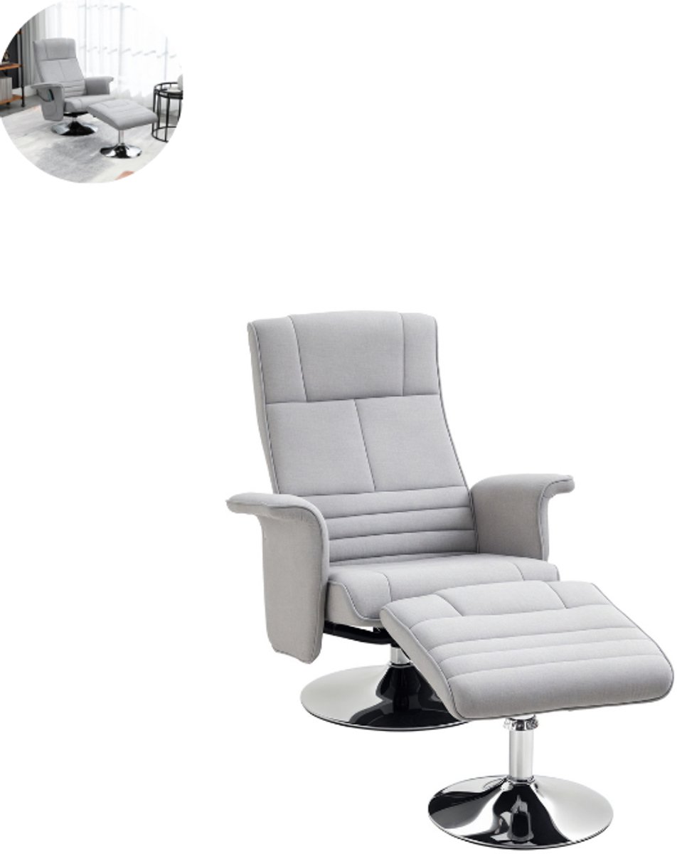 GranMaison Massagestoel Lichtgrijs Elektrisch met Armleuning