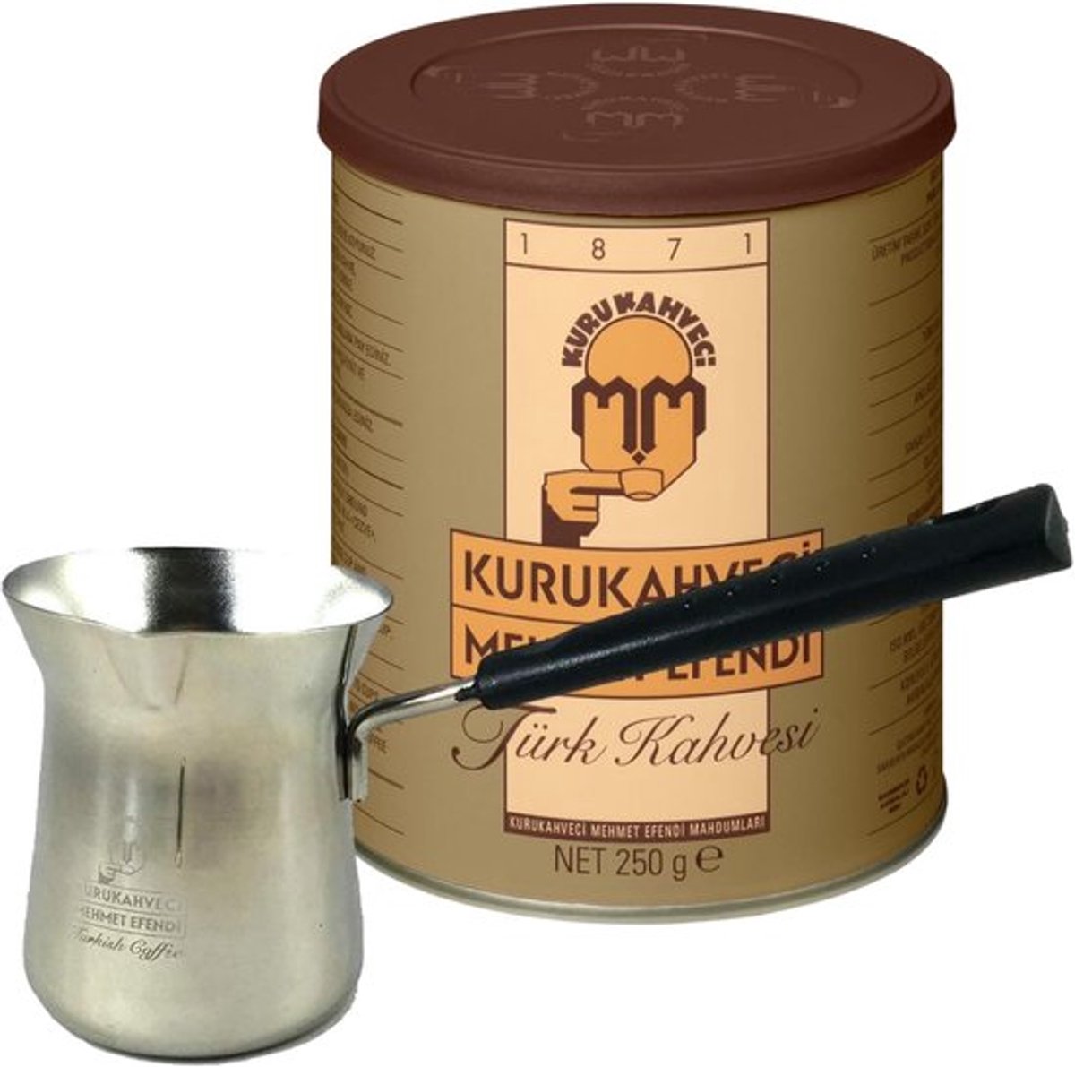 250 g Kurukahveci Mehmet Efendi Turkse Koffie + Cadeaupakket met Cezve thumbnail 6