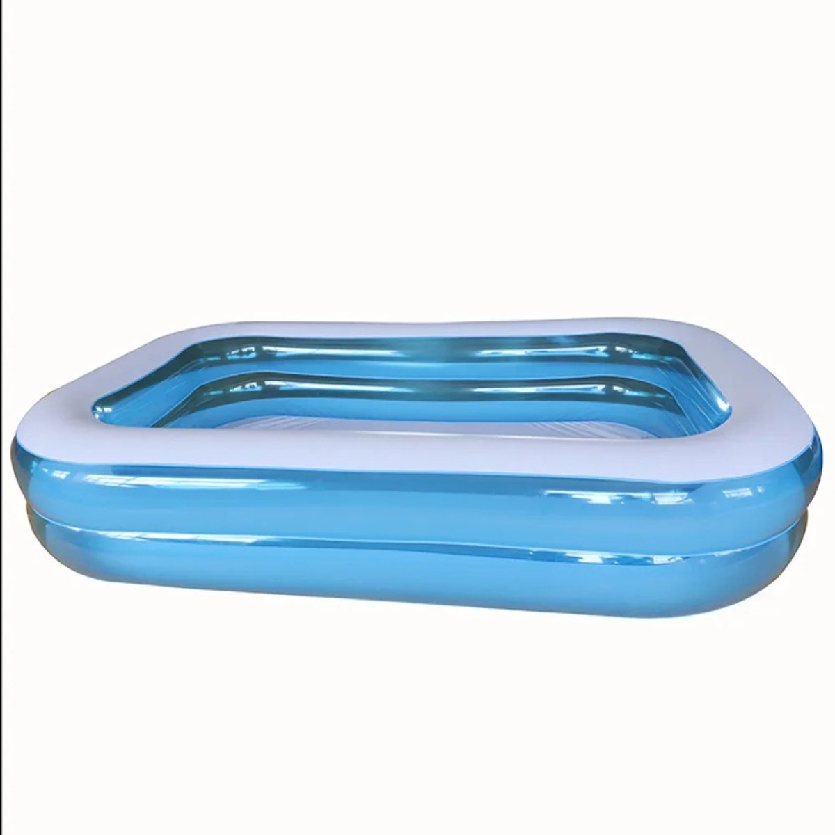 Opblaasbaar Zwembad – Kinderen & Volwassenen – Blauw/Wit – PVC – 260x170x50cm- Rechthoekig – Familie Zwembad – Met Dikke Bodem – Lekvrij & Comfortabel Opblaasbaar Zwembad – Kinderen & Volwassenen – Blauw/Wit – PVC – 260x170x50cm- Rechthoekig – Familie Zwembad – Met Dikke Bodem – Lekvrij & Comfortabel