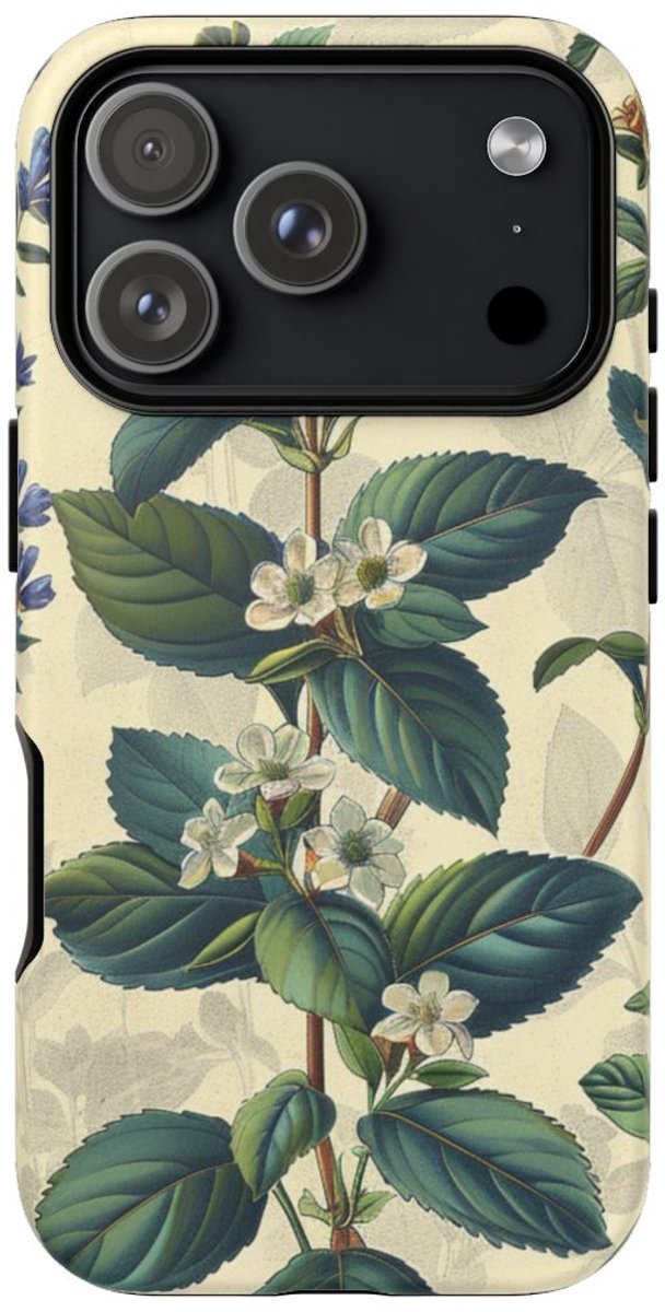 Vintage Botanisch Kruidenpatroon – Telefoonhoesje Geschikt voor iPhone 17 Pro