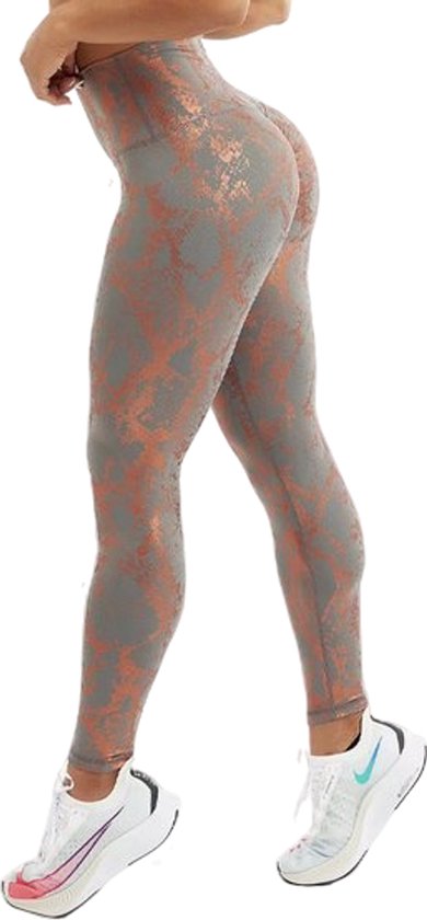 Leggings Grijs Or - Beau Design - Pantalon Femme - Mode - Sportif