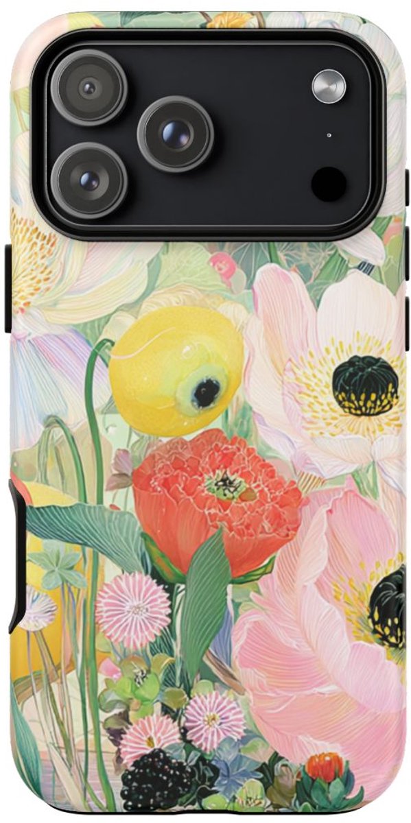 Pastel Bloemenboeket met Matte Afwerking – Telefoonhoesje Geschikt voor iPhone 17 Pro Max