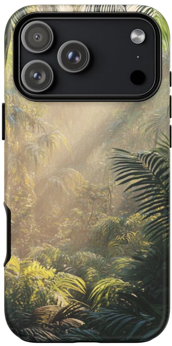 Zonnige Tropische Boslandschap – Telefoonhoesje Geschikt voor iPhone 17 Pro Max