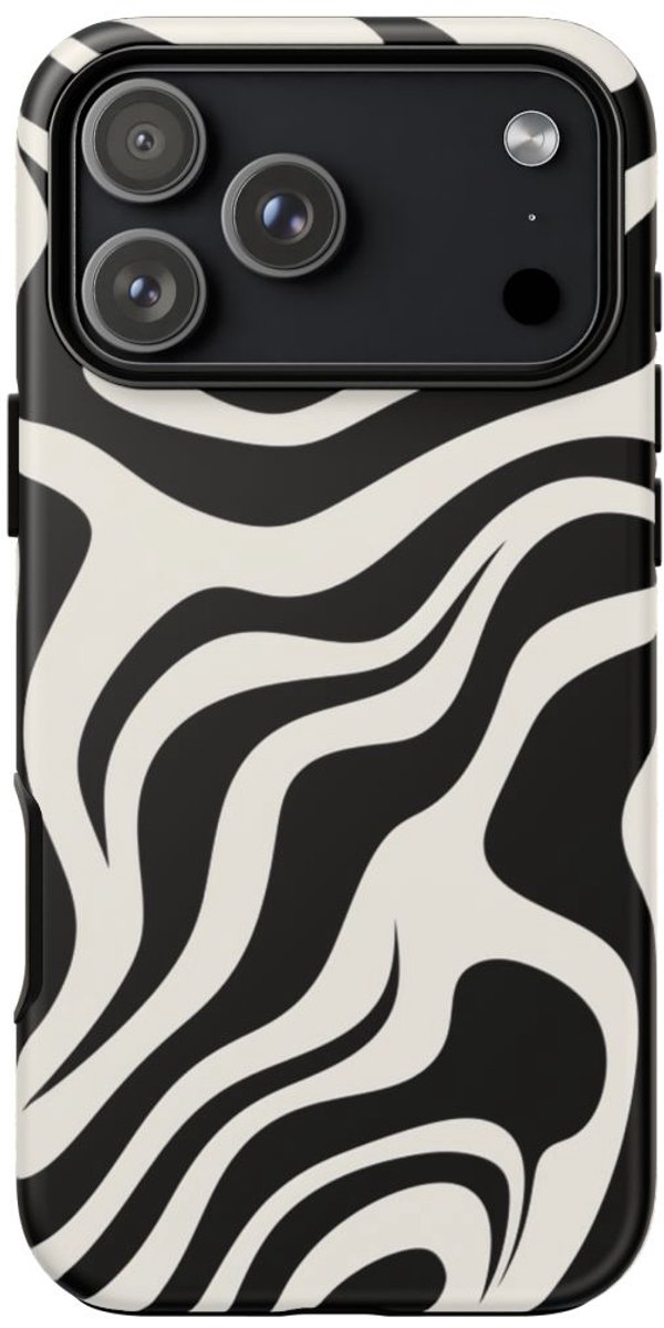 Zwart-Wit Abstract Zebra-Patroon – Telefoonhoesje Geschikt voor iPhone 17 Pro Max