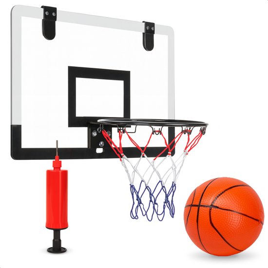 Foto: Mini basketbal set incl bal pomp hoop basket ringen basketballen ring voor kinderen net indoor bord paal voor kamer basketbalring