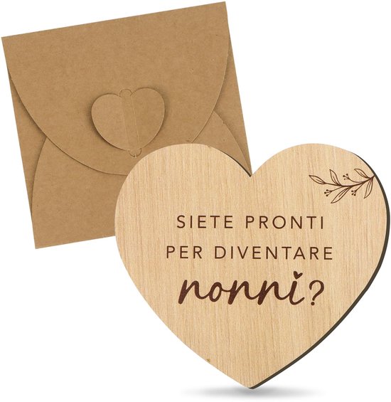 Carte Annonce de grossesse aux grands-parents Carte de voeux en bois Surprise Grossesse Grands-parents Avec enveloppe cadeau Assiette Devenir grands-parents