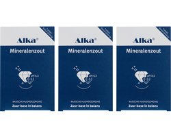 Alka Mineralenzout - basisch badzout met pH 8,5 - 3 x Reisverpakking 5*50g - met 84 mineralen en edelstenen - voor ligbaden, voet- & handbaden en spoelingen