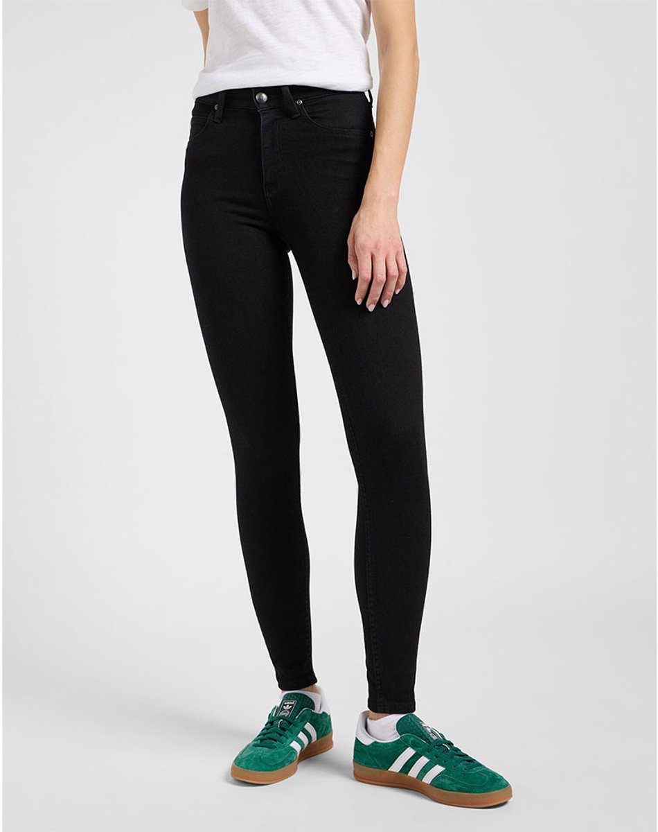 Lee Scarlett Hoogzittende Jeans 25 31 Vrouw Zwart