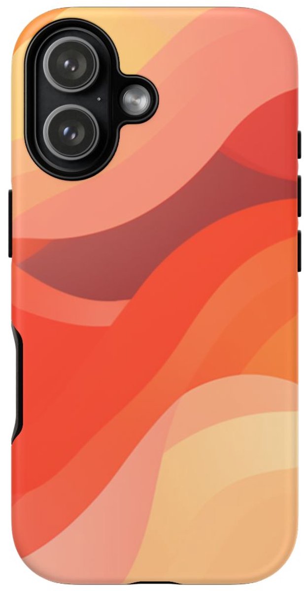 Warme Abstracte Golfpatronen – Telefoonhoesje Geschikt voor iPhone 17